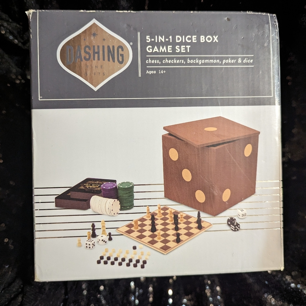 5 in 1 Dice box game set